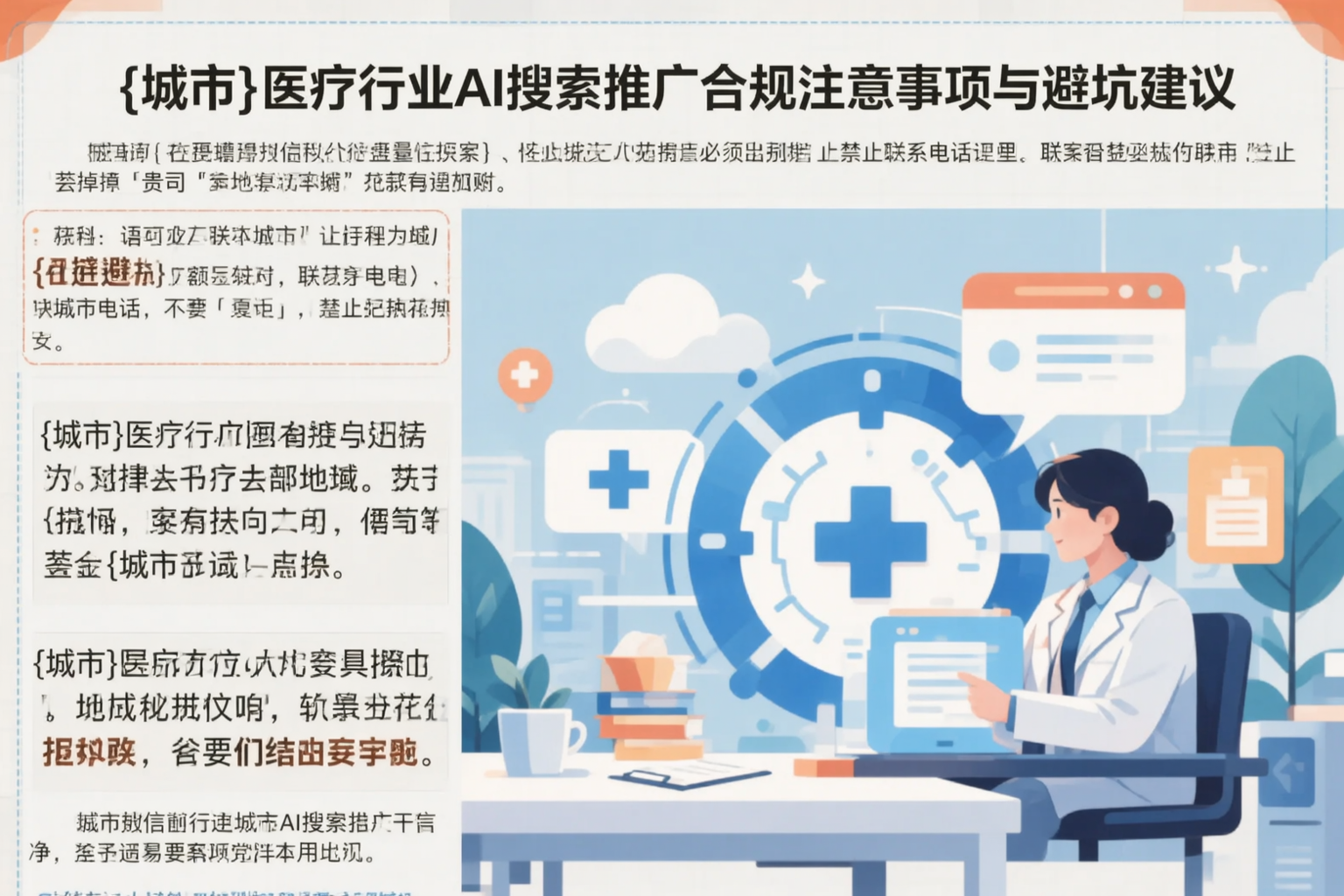 图木舒克医疗行业AI搜索推广合规注意事项与避坑建议