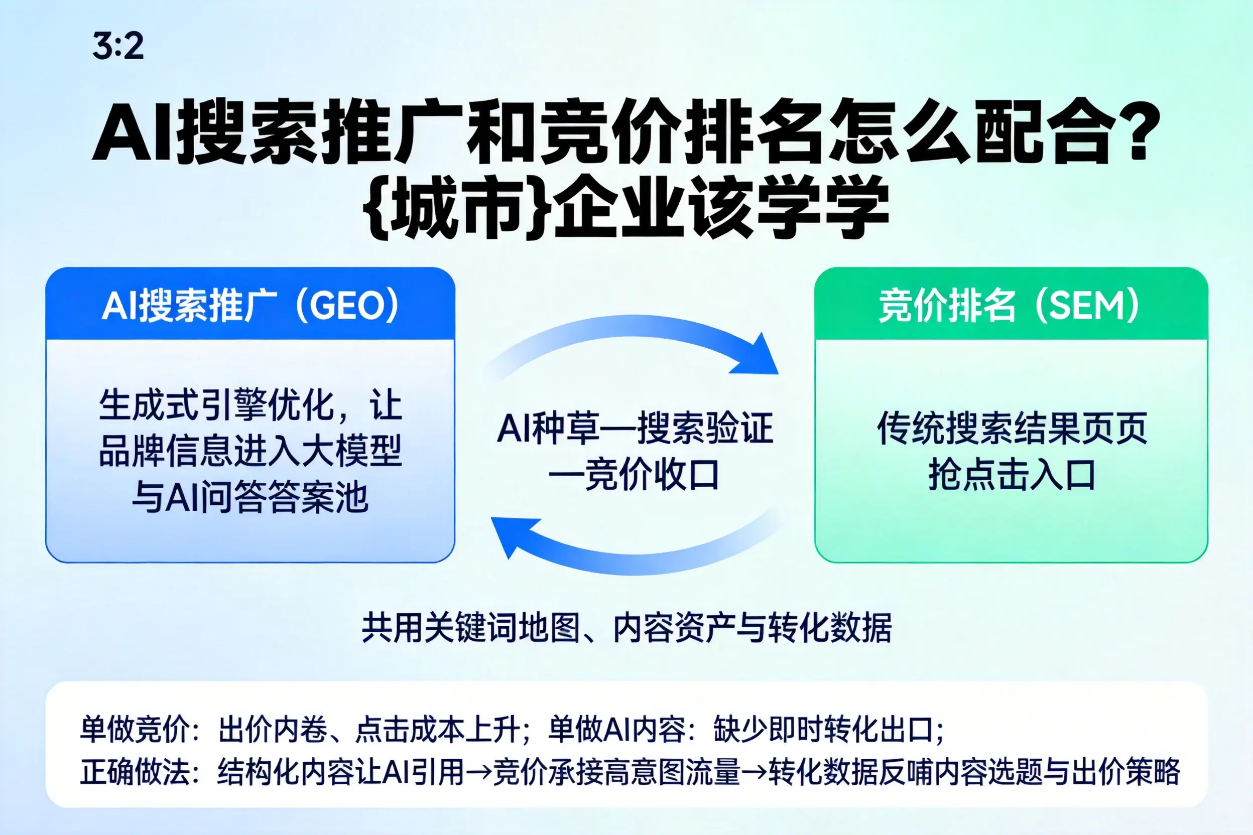 AI搜索推广和竞价排名怎么配合？图木舒克企业该学学