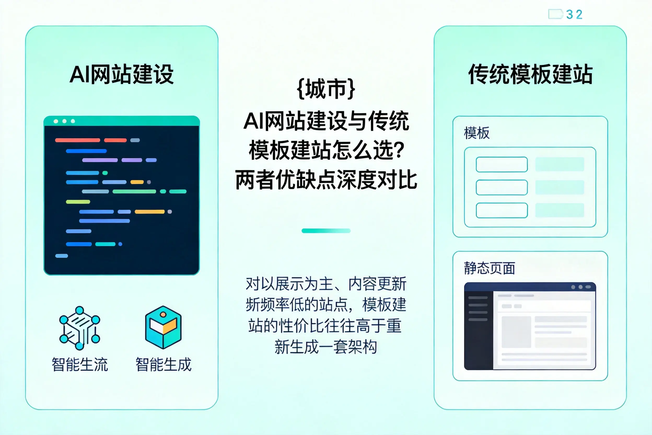 图木舒克AI网站建设与传统模板建站怎么选？两者优缺点深度对比