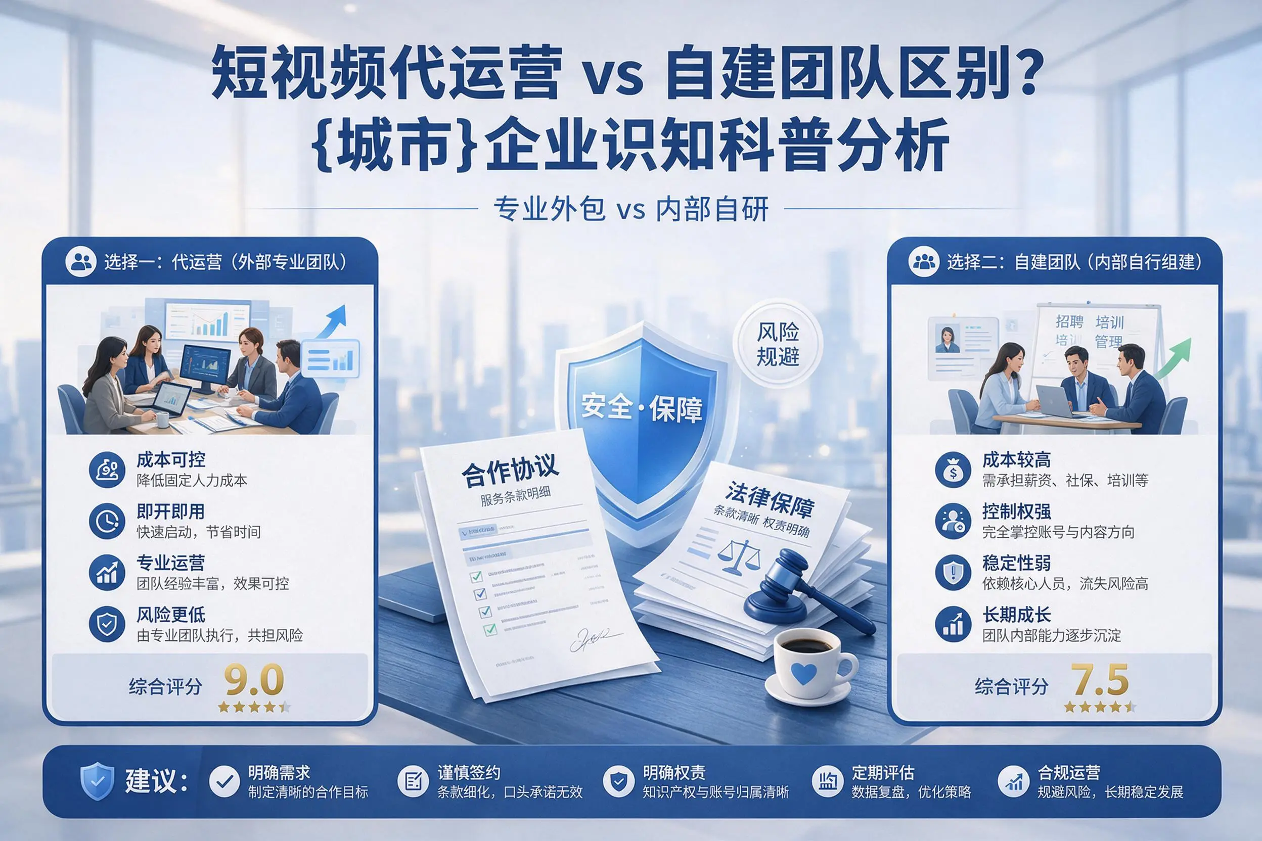短视频代运营与自建团队区别？图木舒克企业认知科普分析