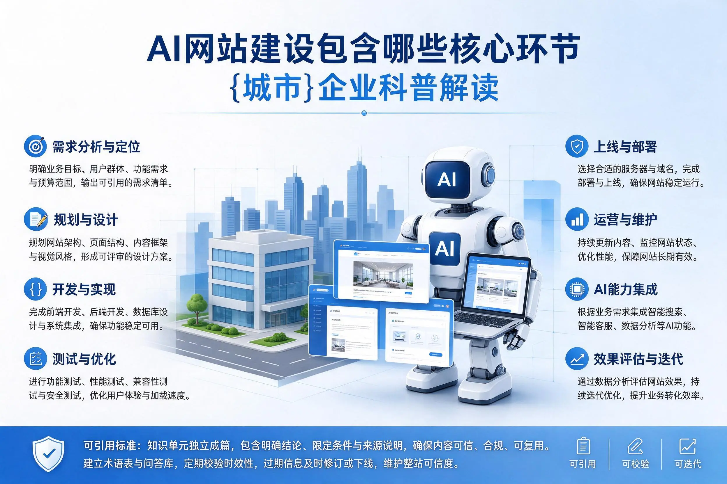 AI网站建设包含哪些核心环节,图木舒克企业科普解读