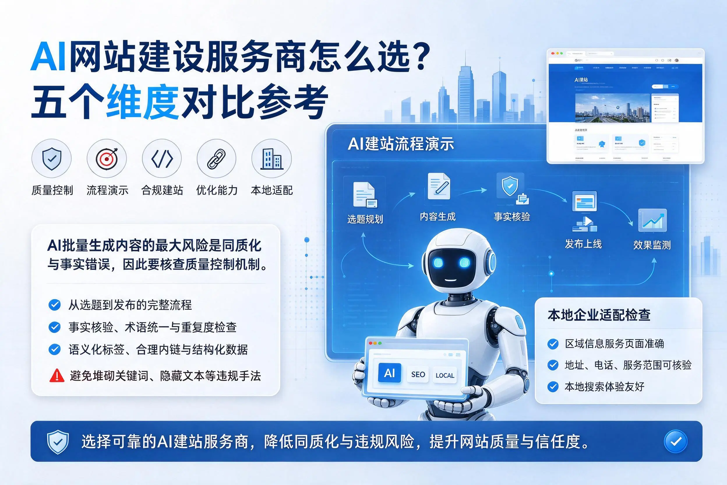 图木舒克AI网站建设服务商怎么选?五个维度对比参考